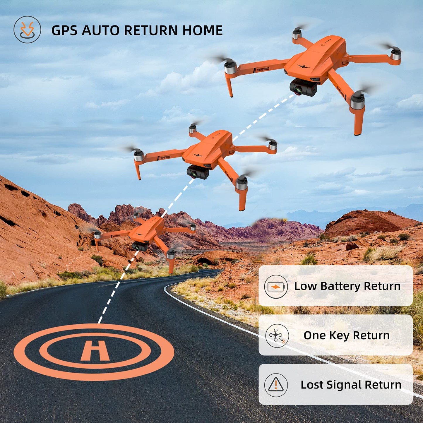 Drones with Camera for Adults 4K, KF102 GPS Drone with 2-Axis Gimbal Camera, Long Range Professional Drones for Beginners 5G FPV Transmission,2 Batteries 50Mins Flight Time Auto Return Home