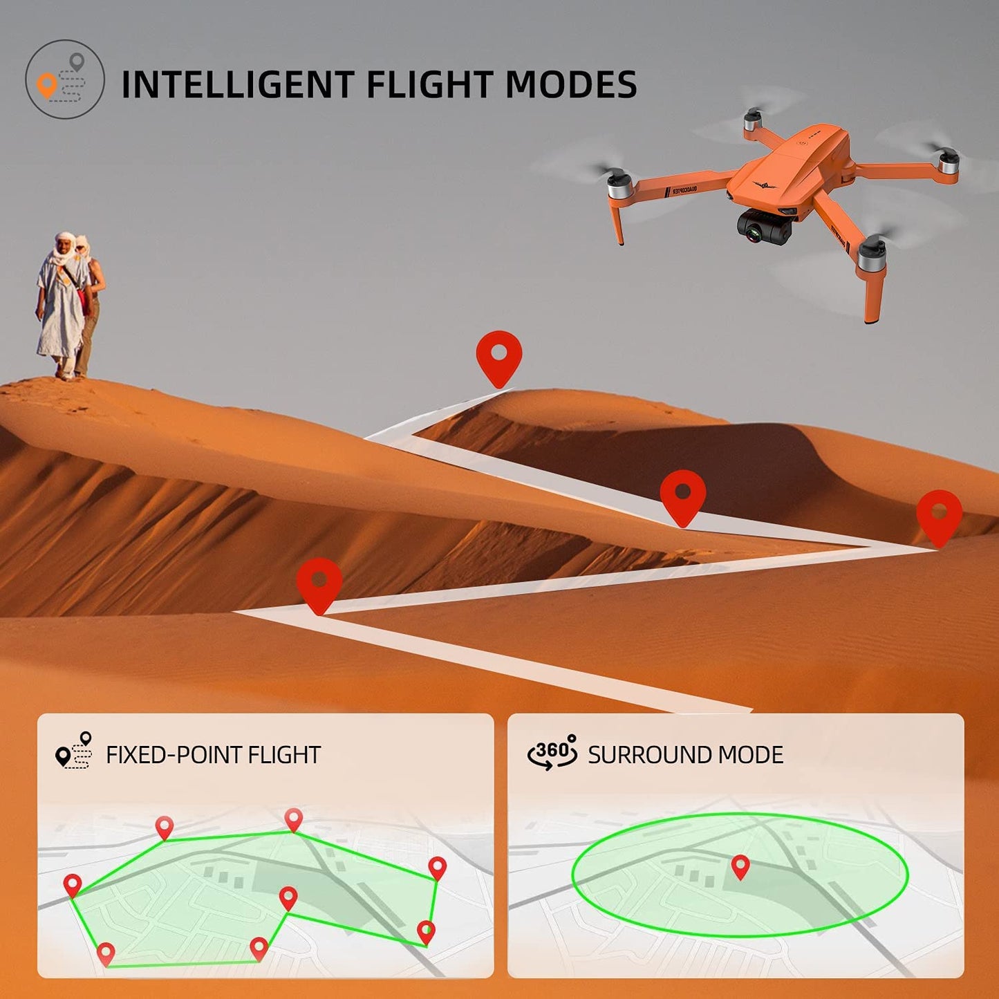 Drones with Camera for Adults 4K, KF102 GPS Drone with 2-Axis Gimbal Camera, Long Range Professional Drones for Beginners 5G FPV Transmission,2 Batteries 50Mins Flight Time Auto Return Home