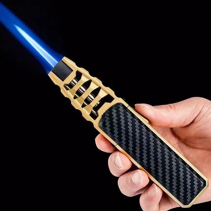 Windproof Super Big Flame Torch Lighter Outdoor Camping BBQ Kitchen Lighter Refillable Butane Lighter Men'S Tools No Box No Gas