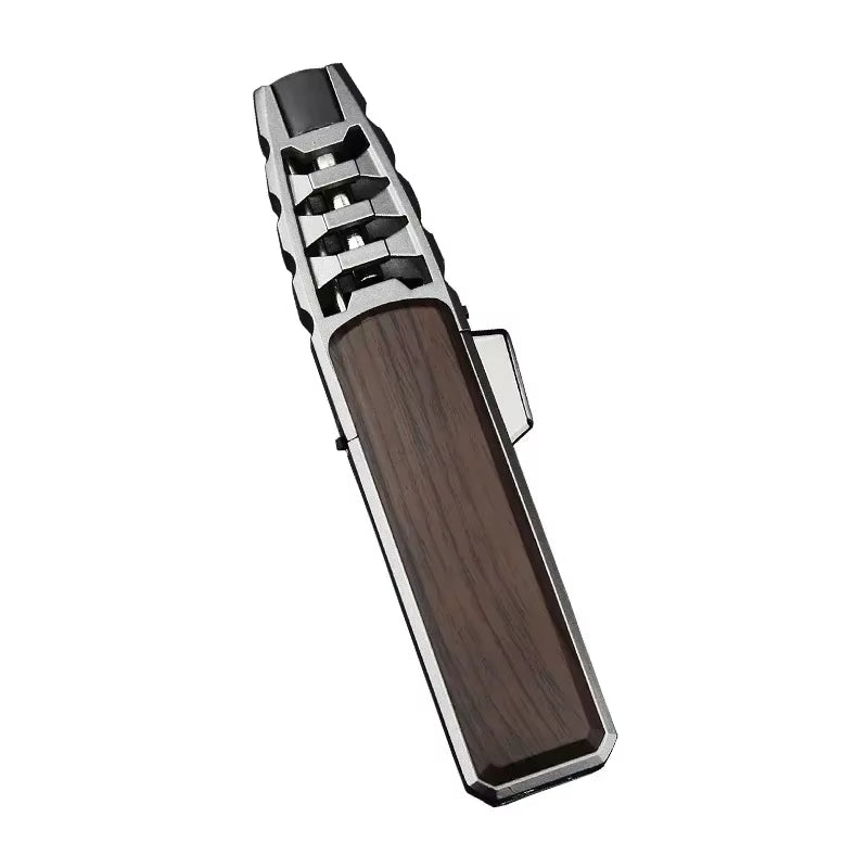 Windproof Super Big Flame Torch Lighter Outdoor Camping BBQ Kitchen Lighter Refillable Butane Lighter Men'S Tools No Box No Gas