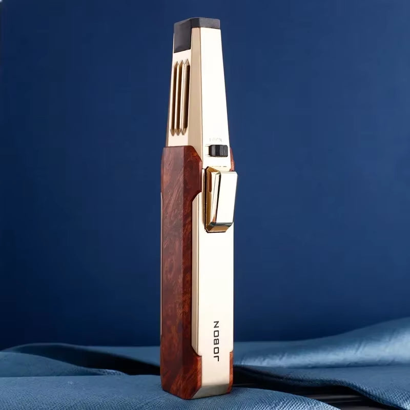 Windproof Super Big Flame Torch Lighter Outdoor Camping BBQ Kitchen Lighter Refillable Butane Lighter Men'S Tools No Box No Gas
